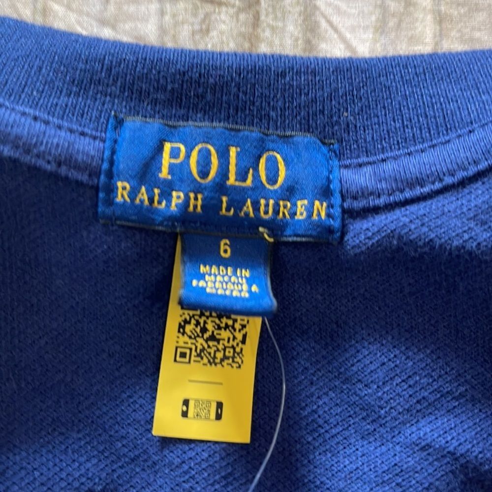 Polo Ralph Lauren Logo Cotten Mesh Polo Shirt Size 6 - Picture 6 of 9